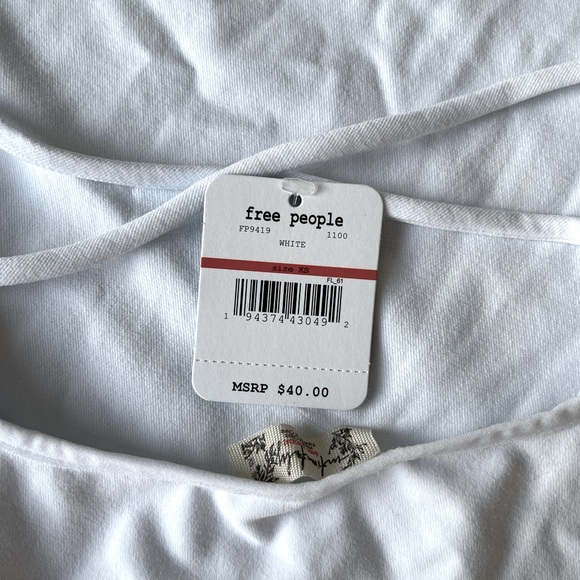 Free People criss-cross white leotard - Picture 3 of 3